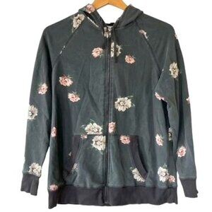 Torrid Floral Zip Up Hoodie